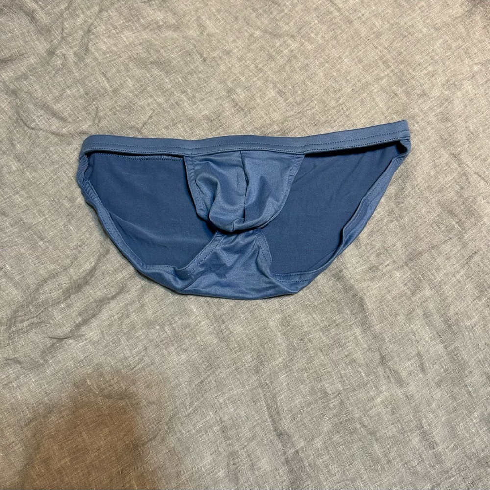N2N Bodywear Blue High Cut Bikini Pouch Briefs Size Large NWT